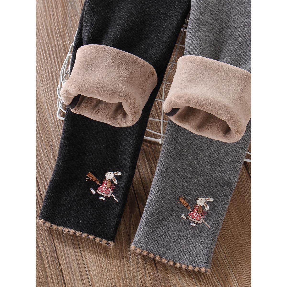 女童加绒打底裤外穿冬季加厚保暖女孩洋气儿童一体绒显瘦紧身裤子