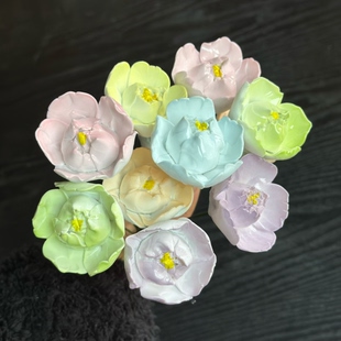 景德镇陶瓷花手捏瓷花芍药花中号仿真牡丹假花永生花手工摆件花艺