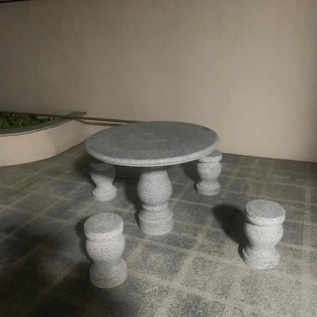 石桌石花园别墅庭院户外家然凳花岗石耐用型1用石天头桌椅