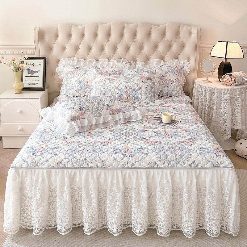 2025新款凉感丝可拆卸床裙夏被四件套夏季薄被子可机洗床罩式,床上用品,乳胶席,淘宝优惠券,粉丝福利购,淘宝优惠卷