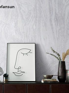 北欧灰色无纺布大理石纹壁纸非自粘客厅卧室电视背景墙墙纸高级感