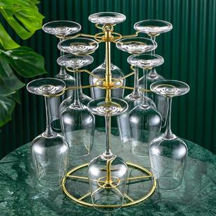 创意红酒杯架悬挂倒挂酒架家用红酒架摆件高脚葡萄酒酒瓶架子挂架