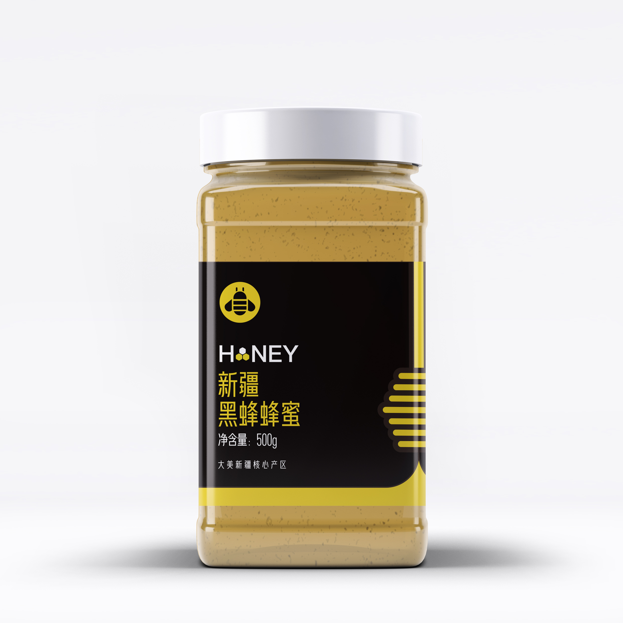新疆直发伊犁黑蜂蜂蜜500g野生农家草原土蜂蜜源山花蜜冲饮