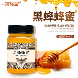 新疆直发伊犁黑蜂蜂蜜500g野生农家草原土蜂蜜源山花蜜冲饮