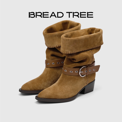 BREADTREE面包树西部风堆堆长靴/短靴
