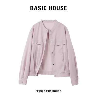 时尚休闲设计感百搭圆领衬衫女