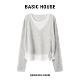 时尚 Basic 抽绳设计显瘦假两件上衣 针织衫 2025款 House 百家好长袖