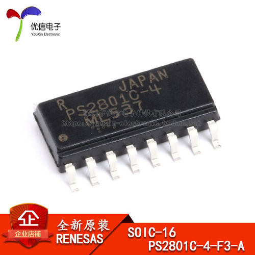 原装正品 贴片 PS2801-4-F3-A 光隔离器 晶体管/光电输出 SOP-16