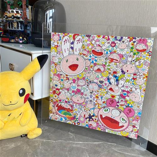 亚克力ensky拼图框1000片500装裱50画框70隆上村熊猫樱花3djp相框