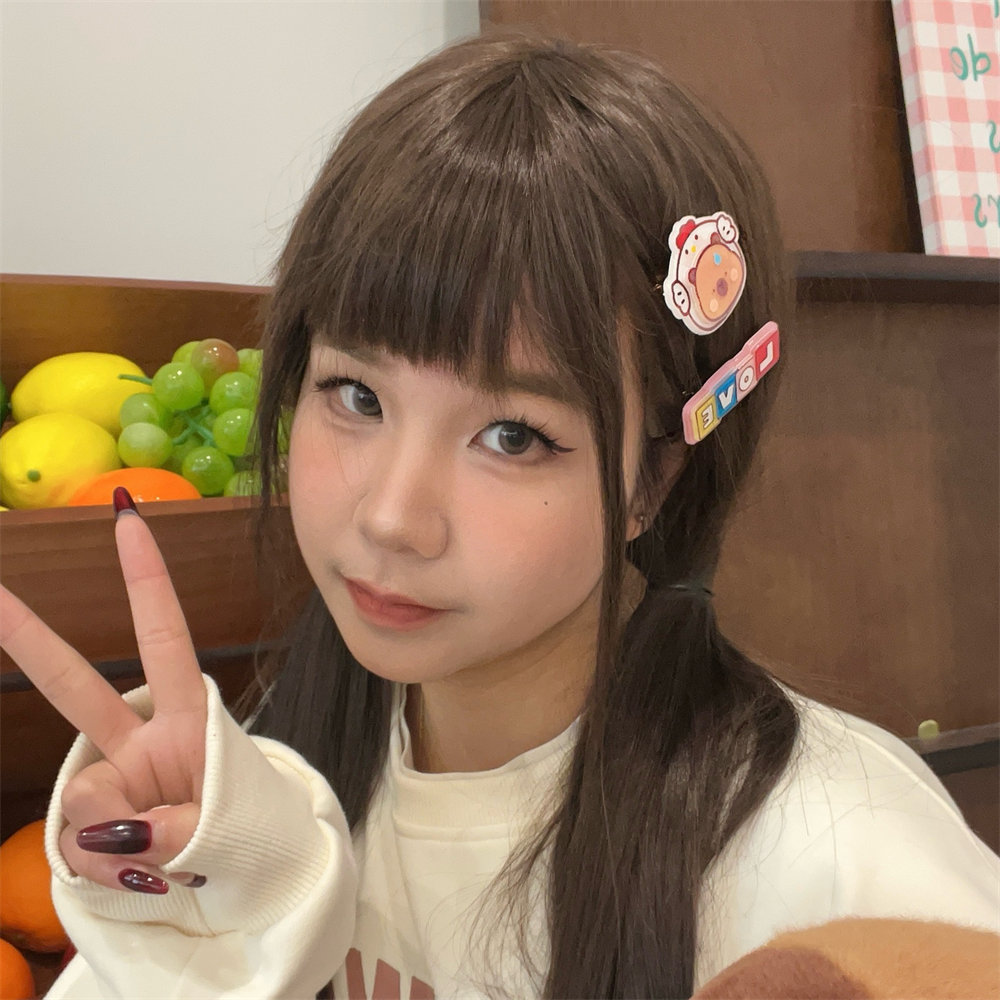质量严选韩版软萌小熊发夹套装女