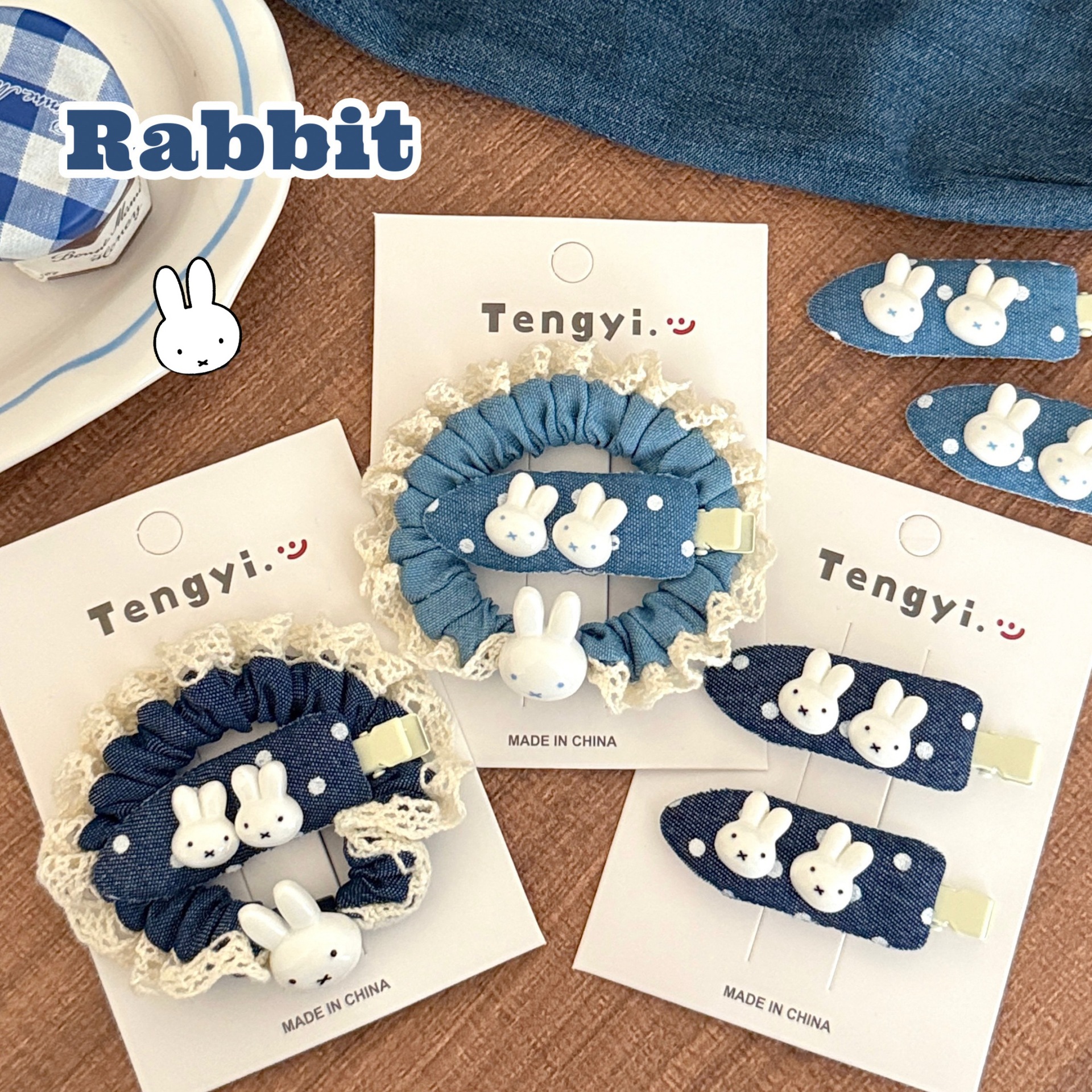 质量严选甜美蕾丝花边可爱小兔发