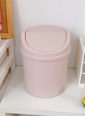 品质优品小垃圾桶桌面可爱卡通迷你小号带盖桌上创意办公桌纸篓家