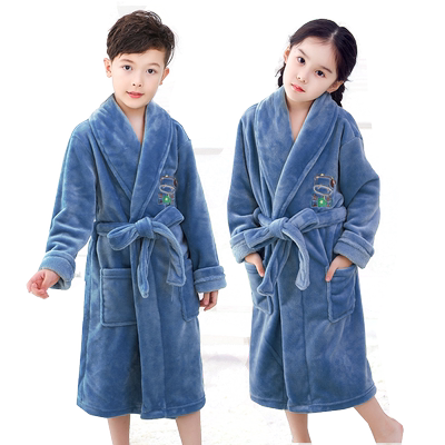 儿童睡袍加厚睡袍珊瑚家居服