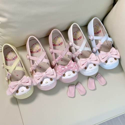 现货【甜心兔兔】花卷炒饭 可爱美乐蒂兔耳Lolita鞋