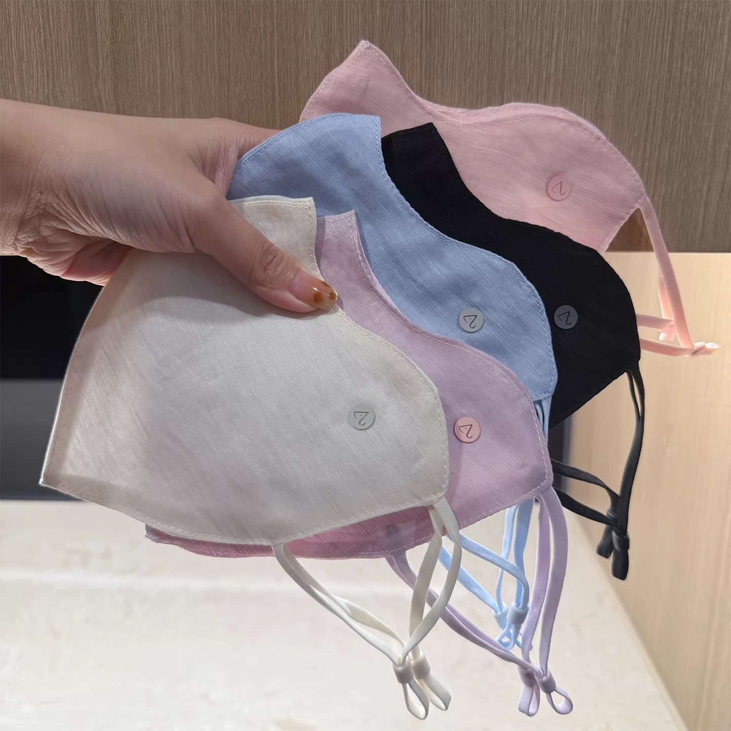 轻薄亚麻天丝透气防晒口
