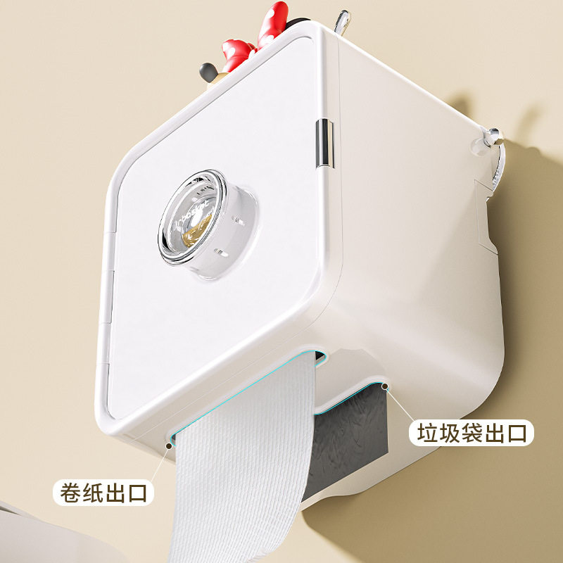 吸盘纸巾盒卫生间厕壁挂