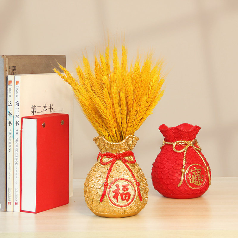 黄金麦穗干花客厅摆件仿
