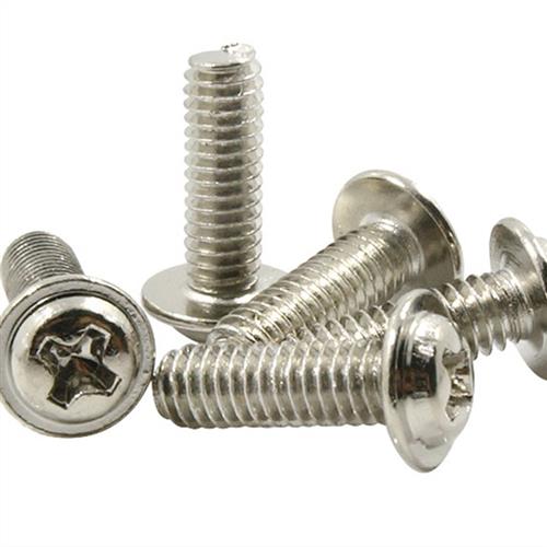 镀镍PWM圆头带垫电脑螺丝带介螺钉M2M2.5M3M4M5*4X5X6X8X10X12X30