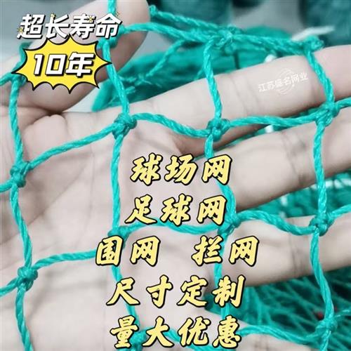 定制加粗球场网足球场围网尼龙网篮球网安全网防护网护栏网爬藤网