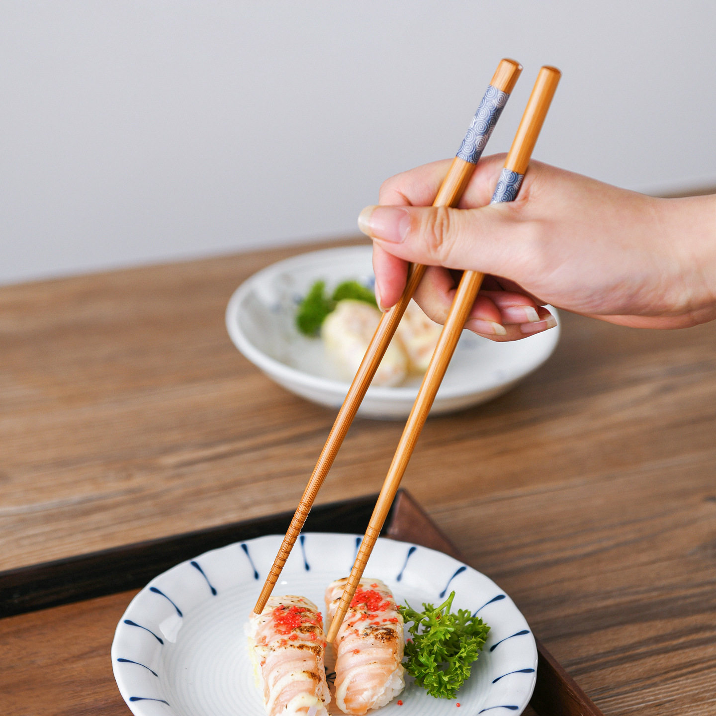 日式筷子家用一人碳化竹