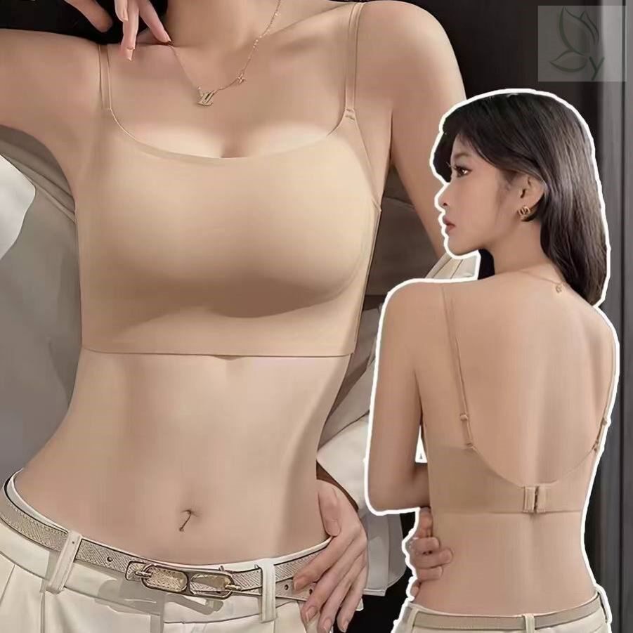 粉底液美背内衣女抹胸内搭防走光2026新款细吊带文胸一体无痕背心