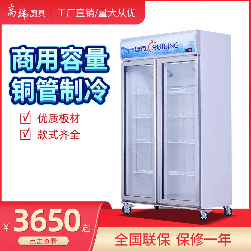 穗凌LG4-682M2F商用冷藏柜保鲜柜玻璃门双门饮料展示冷柜立式冰柜怎么看?