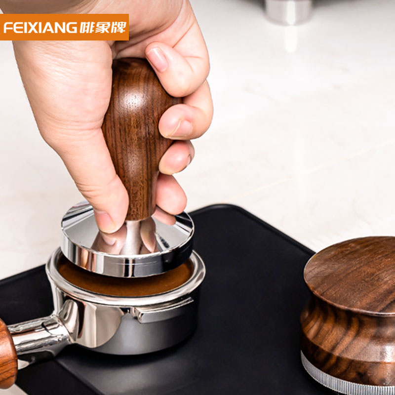 啡象牌不锈钢压粉器平底咖