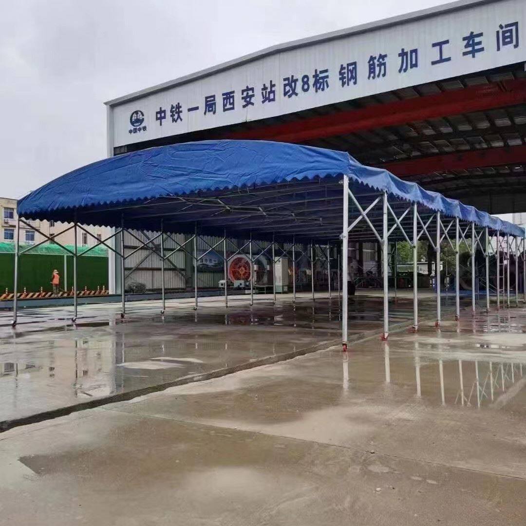 户外遮阳移动推拉棚铝合金折叠伸缩式防晒防水宵夜大排档遮雨棚运