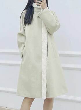 新款秋冬季时尚呢子大衣中长款高端民国风毛呢外套女士