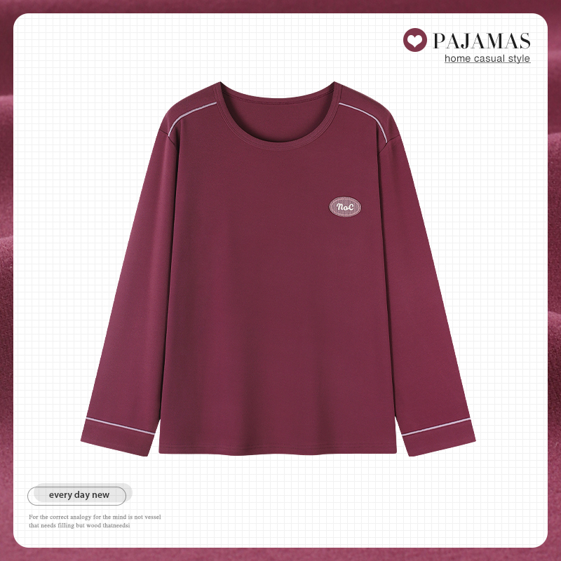 秋冬款新款秋衣女式圆领单件上衣