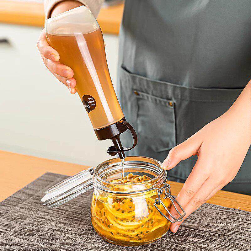 日本进口蜂蜜罐蜂蜜专用瓶分装挤压瓶子塑料便捷式方便倒家用