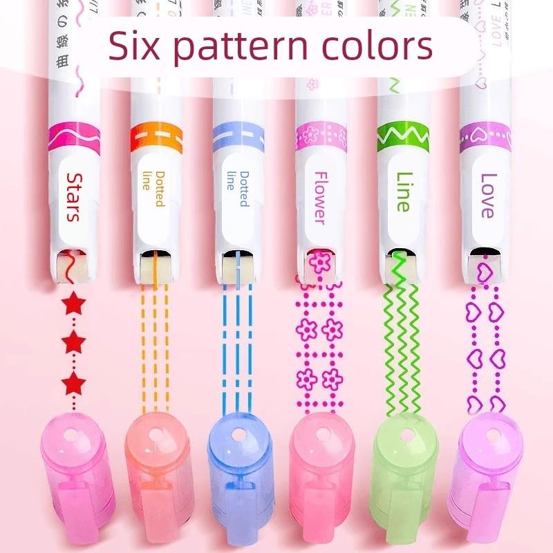 手帐曲线花色笔手抄报专用花型轮廓笔