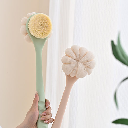 洗澡搓澡洗澡刷长柄按摩搓背沐浴刷双面清洁刷尼龙刷刷子浴室