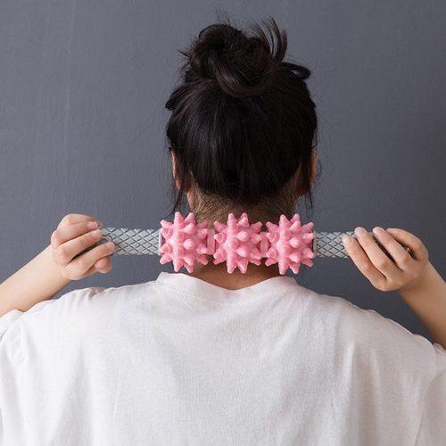 刺球健身按摩棒腿部肌肉放松滚轴狼牙筋膜棒瑜伽瘦腿按摩滚轮