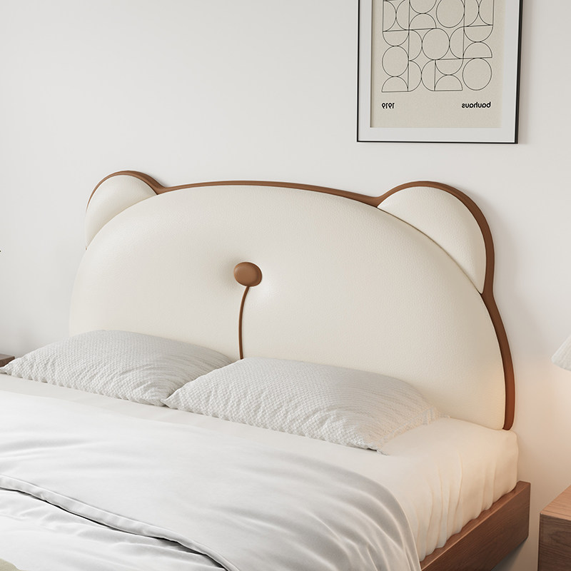 萌趣呆萌熊床头软包儿童房新款床头靠垫靠背防撞榻榻米无床头靠枕,居家布艺,床头靠垫,淘宝优惠券,粉丝福利购,淘宝优惠卷