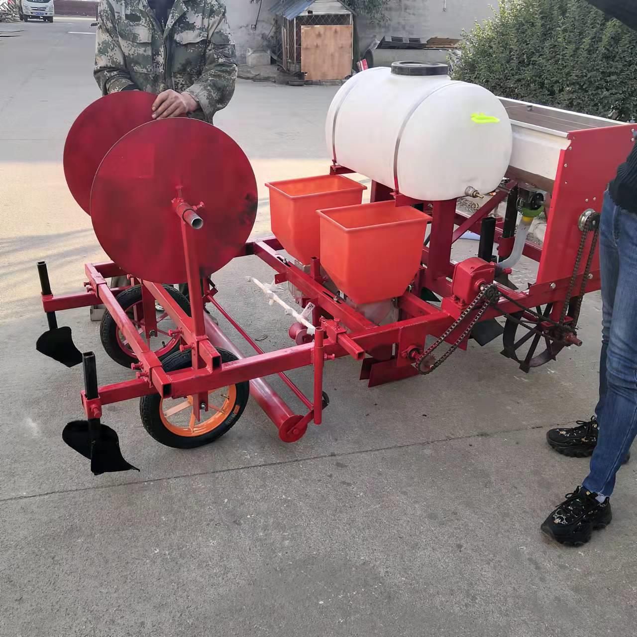 春花生覆播机HX-FMBZJ 一垄两毛豆膜上种植机 起膜垄行施点肥喷药