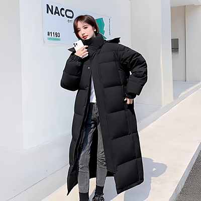 MM简若女装长款羽绒服男女超长款过膝加厚冬季2026年新款情侣中戏