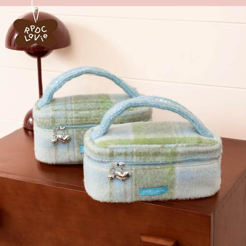 RPDCLaVie大容量手提翻盖化妆包