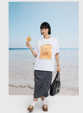 STAFFROOM “切片面包”印花T恤运动休闲潮流情侣款