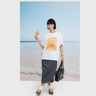 STAFFROOM “切片面包”印花T恤运动休闲潮流情侣款