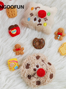 fungoofun/梵高范包面配件包包扣花  饼干姜饼人