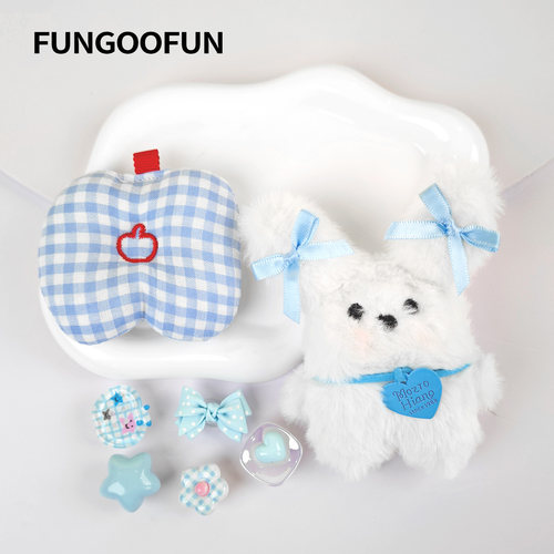 fungoofun/梵高范包面配件包包扣花  兔啃蓝苹果