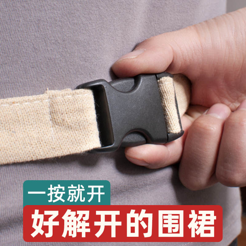 围裙厨房家用防水放油做饭罩衣女新款棉麻布围腰透气男士帆布无袖,家庭/个人清洁工具,围裙,淘宝优惠券,粉丝福利购,淘宝优惠卷