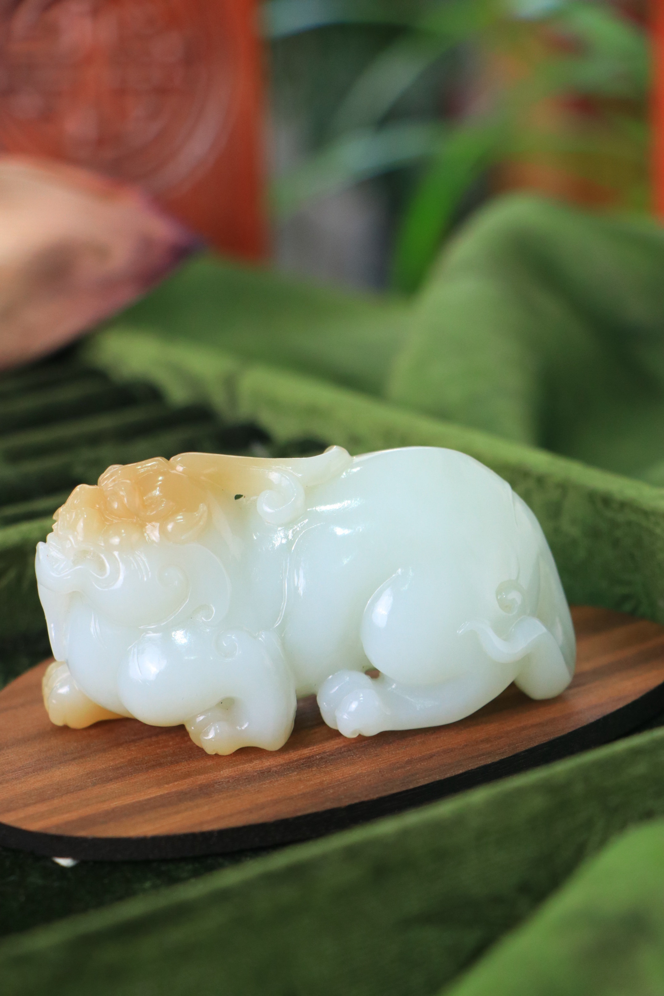 正宗新疆和田玉且末糖白貔貅手把件天然玉石高档文玩珠宝