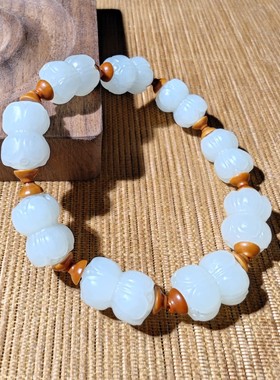 羊脂白玉并蒂莲一诺莲花和田玉