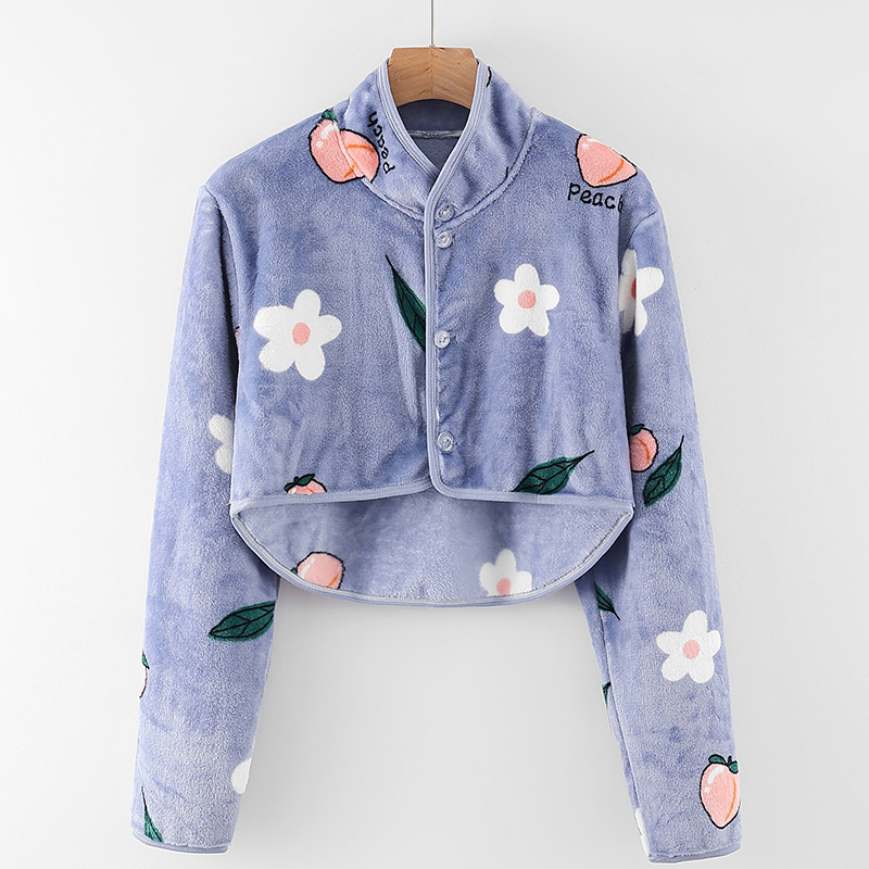 秋冬加厚法兰绒护肩睡觉颈椎