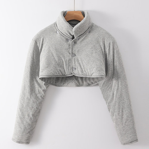 加厚夹棉护肩颈椎睡觉坎肩保暖