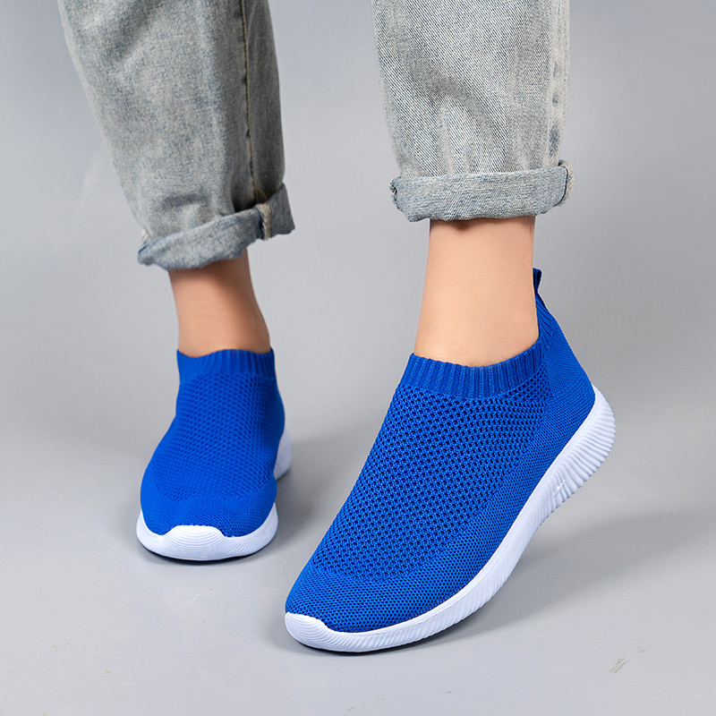 VIP Knitted Sneakers for Women 2023 Autumn Slip on Breathabl