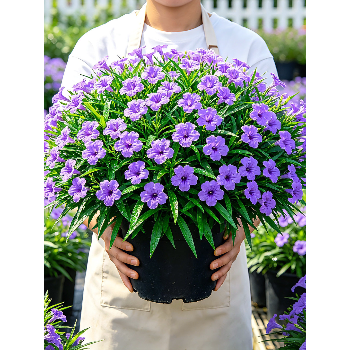 翠芦莉盆栽矮生高杆蓝花草