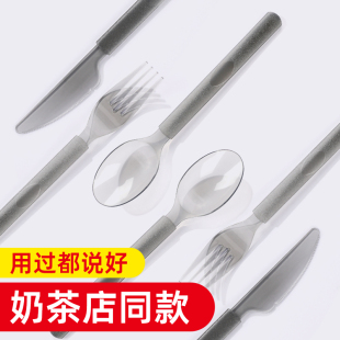 水果叉子一次性食品级塑料独立包装儿童安全用餐勺水果餐叉勺套装